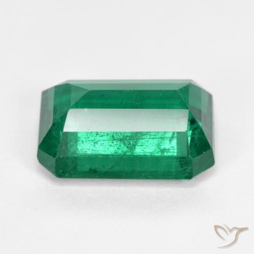 Esmeralda Verde eléctrico natural de 5.54 ct, Corte Octágono / Esmeralda, VS-SI