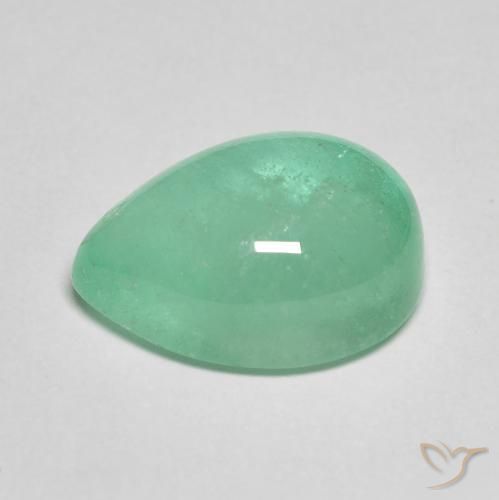 Esmeralda Verde pistacho natural de 8.27 ct, En forma de pera, Translúcido