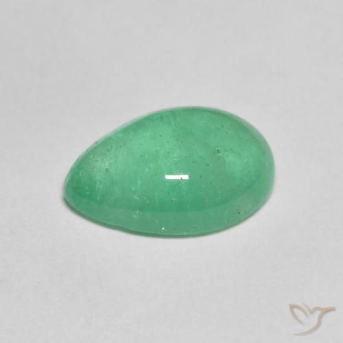 Esmeralda Verde claro natural de 3.91 ct, En forma de pera, Translúcido