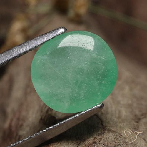 Esmeralda Verde claro natural de 5.38 ct, Ovalada, Translúcido