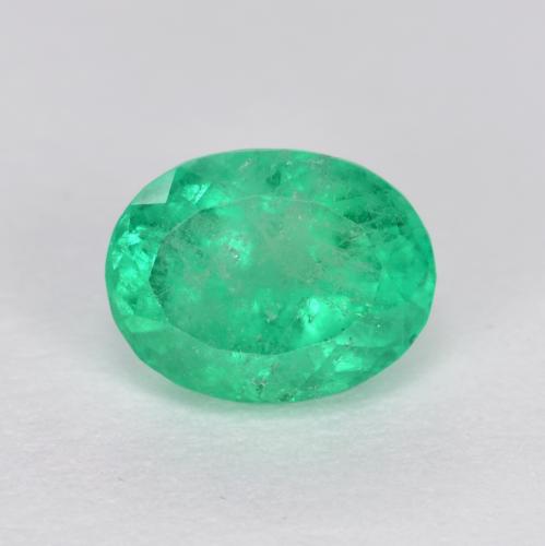 Esmeralda verde natural de 0,94 ct, corte óvalo, VS-SI