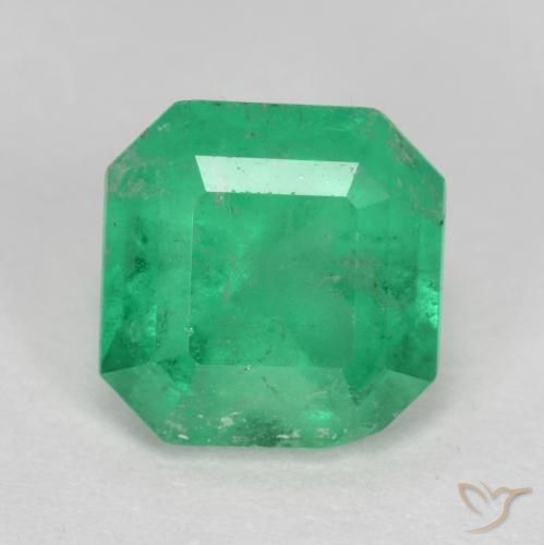 Esmeralda Verde brillante natural de 1.61 ct, Corte Octágono / Esmeralda, VS-SI