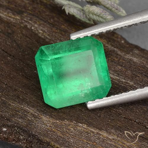 Esmeralda Verde claro natural de 1.77 ct, Corte Octágono / Esmeralda, VS-SI