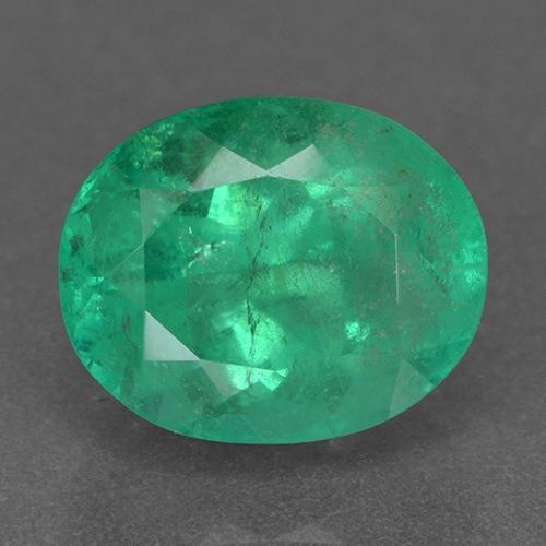 Esmeralda Verde bosque natural de 2.53 ct, Corte Óvalo, VS-SI