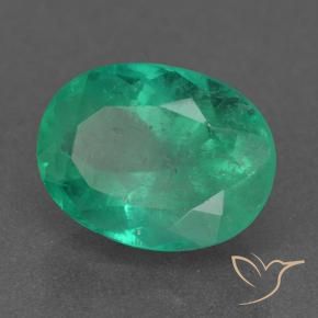 Esmeralda Verde intenso medio natural de 2.26 ct, Ovalada, VS-SI