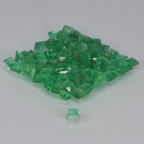 Gemas de esmeralda verde natural de 1,34 ct, cuadrado, VS-SI