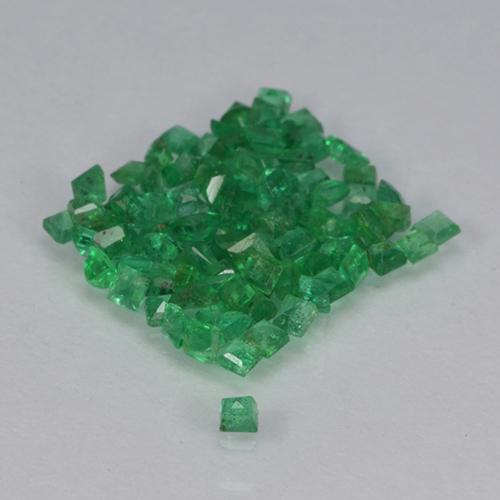 Gemas de esmeralda verde natural de 1,23 ct, cuadrado, VS-SI