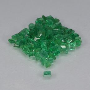 Gemas de Esmeralda Verde cálido natural de 1.39 ct, Cuadrado, VS-SI