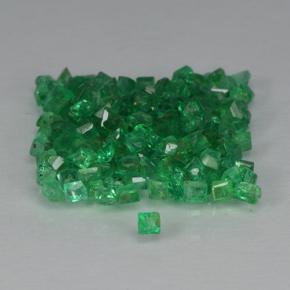 Gemas de esmeralda verde natural de 2,06 ct, cuadrado, SI