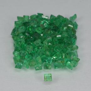 Gemas de esmeralda verde natural de 2,08 ct, cuadrado, SI