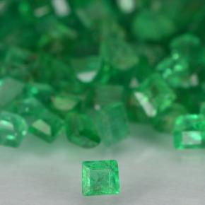 Gemas de esmeralda verde natural de 1,91 ct, cuadrado, SI