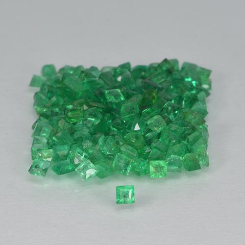 Gemas de esmeralda verde natural de 2,41 ct, cuadrado, SI