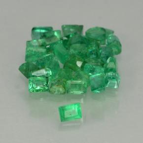 Gemas de esmeralda verde natural de 0,53 ct, baguette, SI