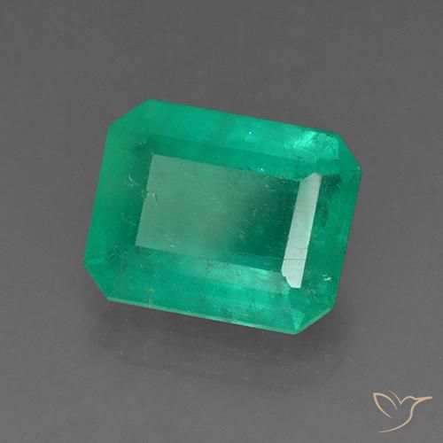 Esmeralda Verde oscuro natural de 3.65 ct, Corte Octágono / Esmeralda, SI