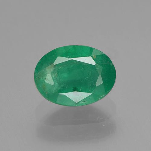 Esmeralda verde natural de 0,88 ct, corte óvalo, SI