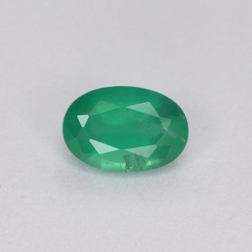 Esmeralda Verde natural de 0.54 ct, Corte Óvalo, SI