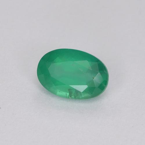Esmeralda Verde natural de 0.54 ct, Corte Óvalo, SI