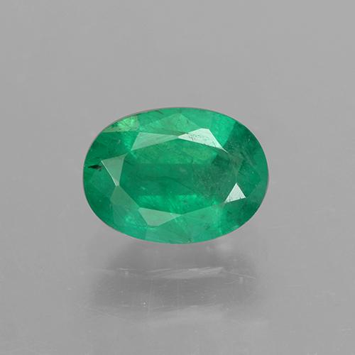 Esmeralda verde natural de 0,82 ct, corte óvalo, SI