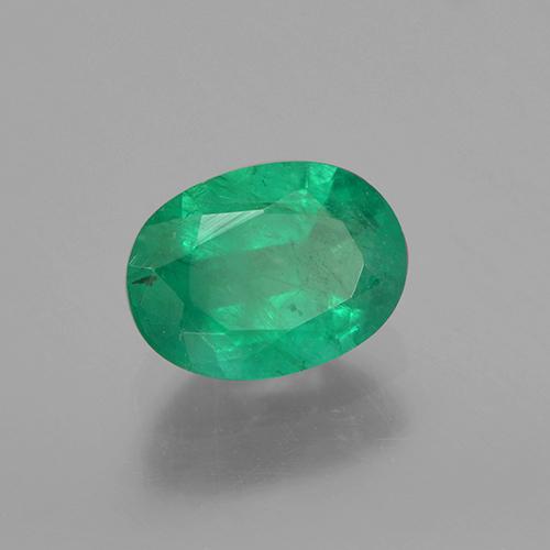 Esmeralda verde natural de 0,82 ct, corte óvalo, SI