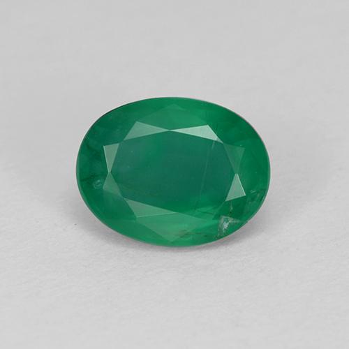Esmeralda verde natural de 1,35 ct, corte óvalo, SI