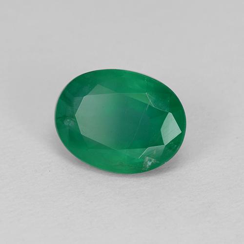 Esmeralda verde natural de 1,35 ct, corte óvalo, SI