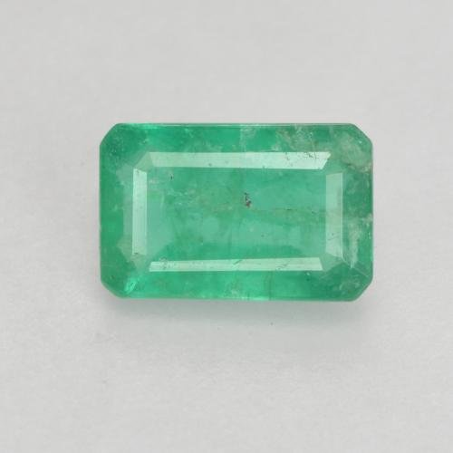 Esmeralda verde natural de 0,45 ct, corte esmeralda, SI-I1