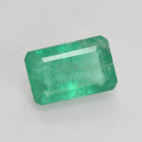 Esmeralda verde natural de 0,45 ct, corte esmeralda, SI-I1