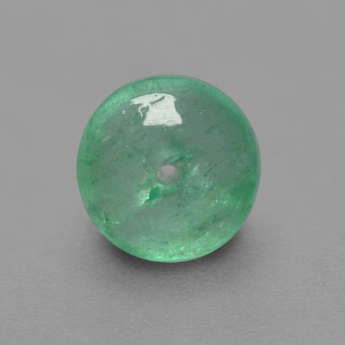Esmeralda verde natural de 0,76 ct, corte redondo, transparente