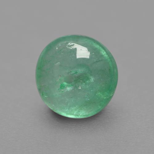 Esmeralda verde natural de 0,76 ct, corte redondo, transparente