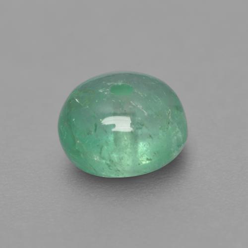 Esmeralda verde natural de 0,76 ct, corte redondo, transparente