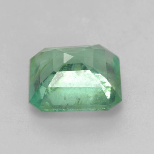 Esmeralda Verde medio natural de 1.04 ct, corte esmeralda, I1