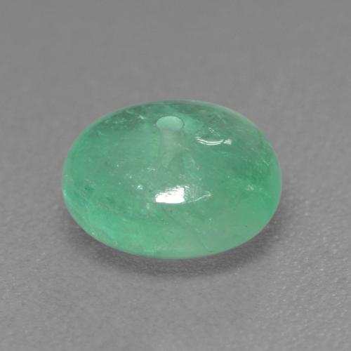 Esmeralda Verde claro natural de 1.34 ct, Corte Redondo, Transparente