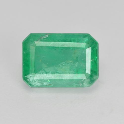 Esmeralda Verde medio natural de 1.53 ct, corte esmeralda, I1