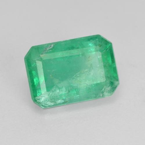 Esmeralda Verde medio natural de 1.53 ct, corte esmeralda, I1