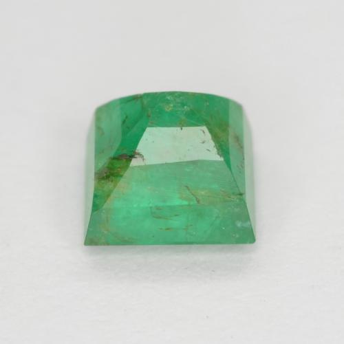 Esmeralda Verde claro medio natural de 0.65 ct, Cuadrado, I1