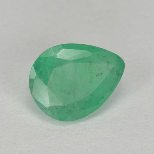 Esmeralda verde natural de 0,54 ct, en forma de pera, SI