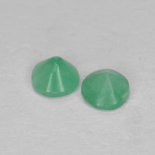 Gemas de Esmeralda Verde pistacho natural de 0.30 ct, Corte Redondo, SI