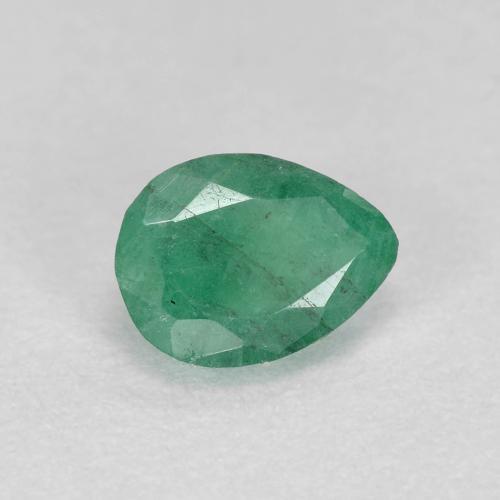 Esmeralda verde natural de 0,47 ct, en forma de pera, SI-I1