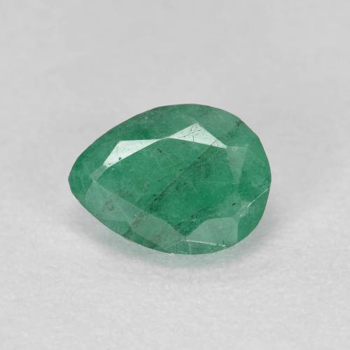 Esmeralda verde natural de 0,47 ct, en forma de pera, SI-I1