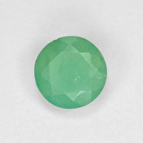Esmeralda verde natural de 0,48 ct, corte redondo, VS