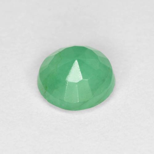 Esmeralda verde natural de 0,48 ct, corte redondo, VS