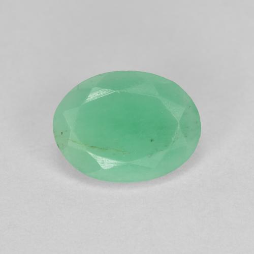 Esmeralda verde natural de 0,97 ct, corte óvalo, SI-I1