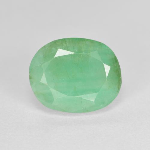Esmeralda verde natural de 2,39 ct, corte óvalo, SI-I1