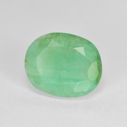Esmeralda verde natural de 2,39 ct, corte óvalo, SI-I1