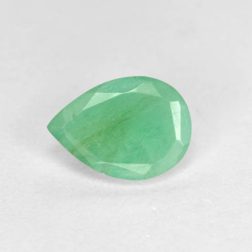 Esmeralda verde natural de 0,64 ct, en forma de pera, SI-I1