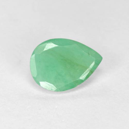 Esmeralda verde natural de 0,64 ct, en forma de pera, SI-I1