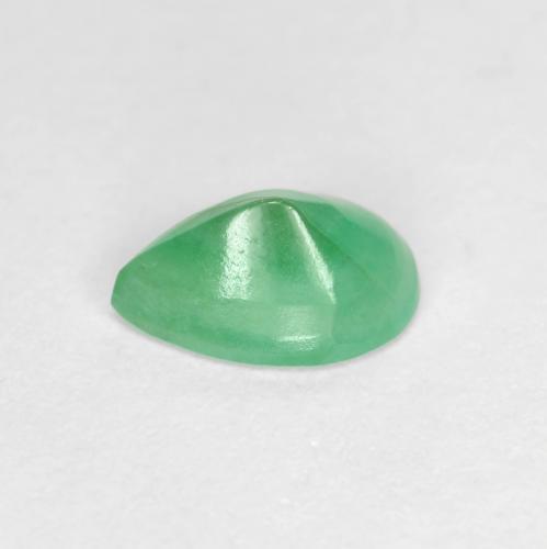 Esmeralda verde natural de 0,64 ct, en forma de pera, SI-I1