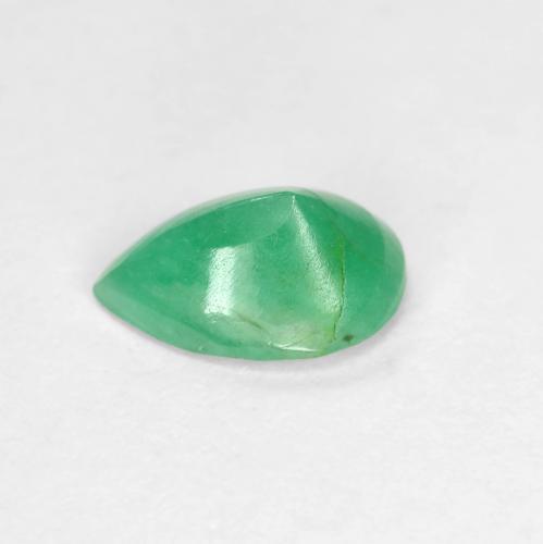 Esmeralda verde pistacho natural de 0,94 ct, en forma de pera, SI-I1