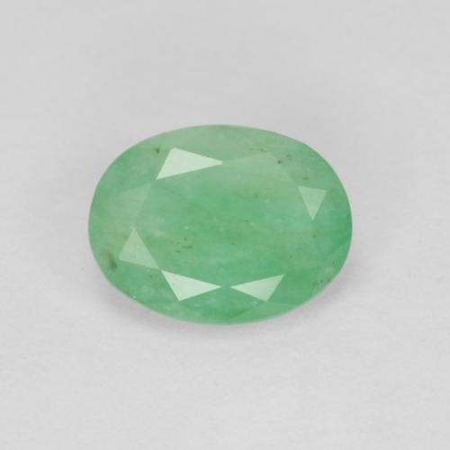 Esmeralda Verde claro natural de 1.03 ct, Ovalada, VS-SI