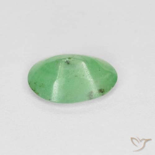 Esmeralda Verde claro natural de 0.66 ct, Ovalada, SI-I1